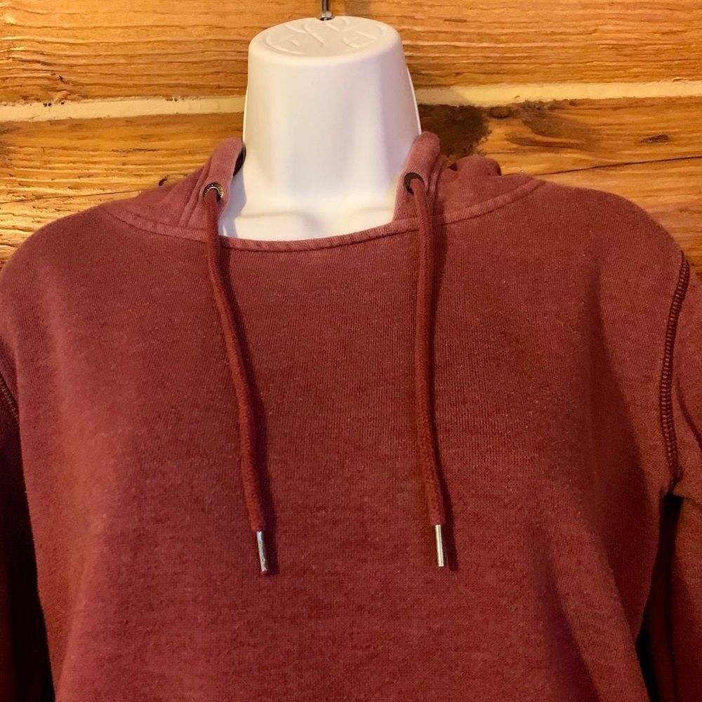 American Eagle Maroon Vintage Wash Fitted Hoodie Sweatshirt Small - Picture 5 of 10